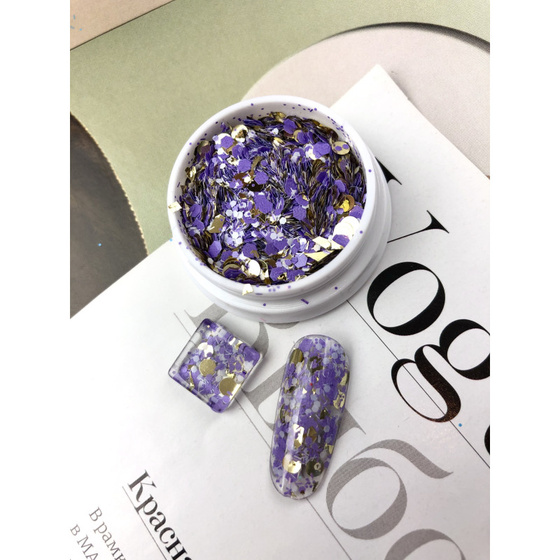 LILAC CONFETTI - Glitter MIX IBDI Nails-Online-Shop-Double Beauty Shop