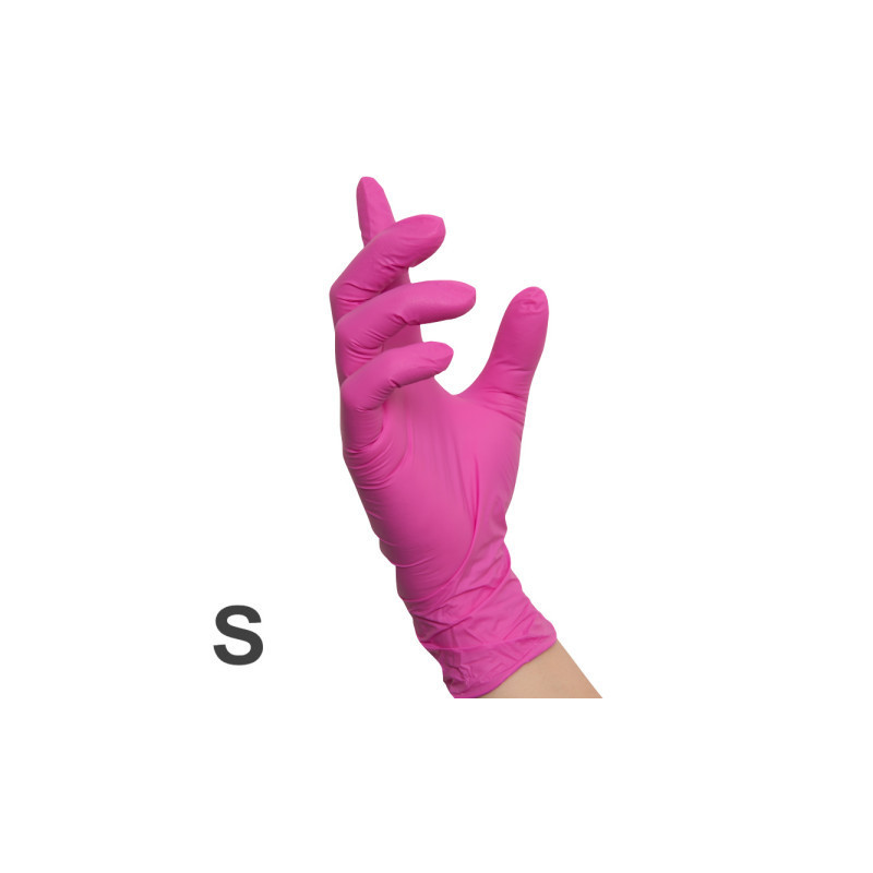 NITRIL HANDSCHUHE GRÖßE S (Pink) 10 STÜCK