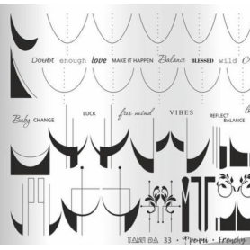 33 FRENCH stamping schablone + design blatt TAKIDA