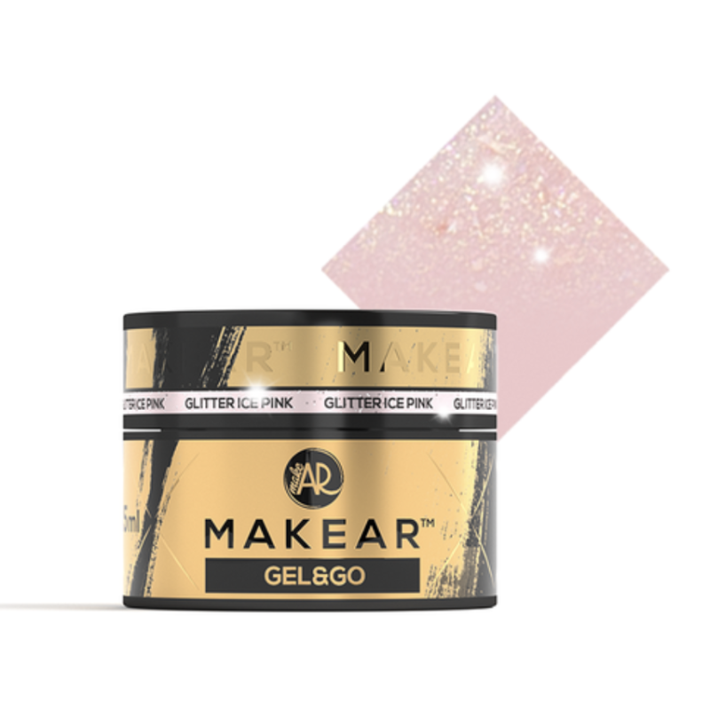 Ice Pink Glitter - Gel&Go 15ml MAKEAR-MAKEAR-Double Beauty Shop