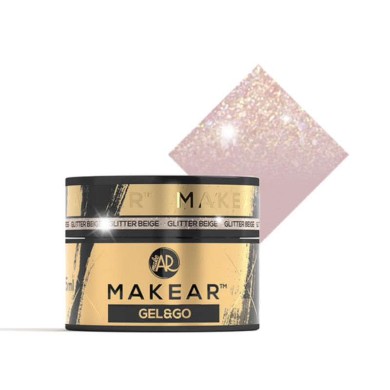 Beige Glitter - Builder Gel&Go 15ml MAKEAR-MAKEAR-Double Beauty Shop