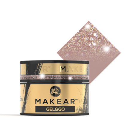 Dark Rose Glitter - Builder Gel&Go 15ml MAKEAR