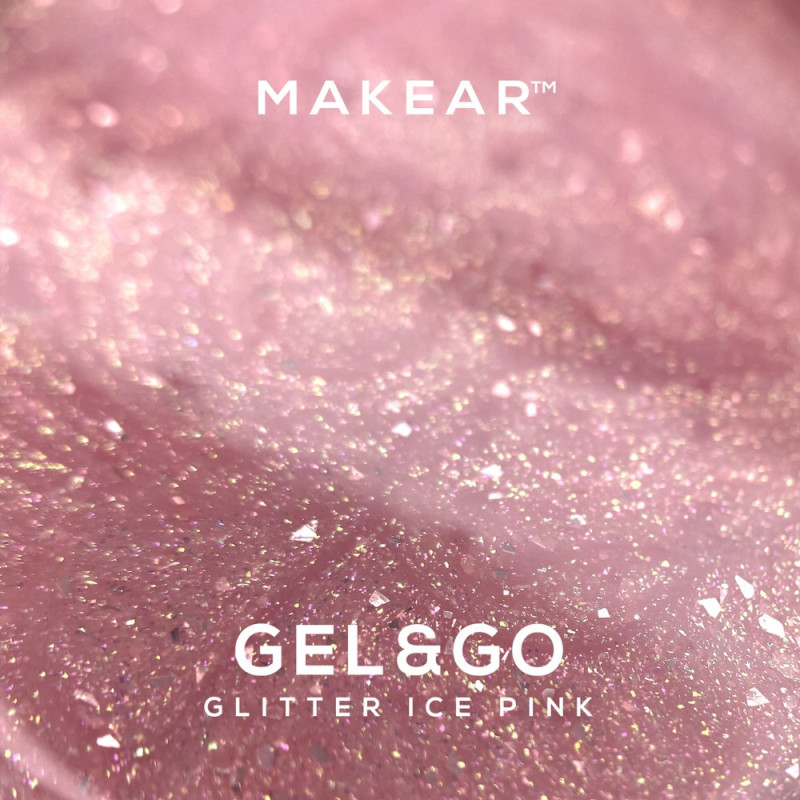 Ice Pink Glitter - Gel&Go 15ml MAKEAR-MAKEAR-Double Beauty Shop