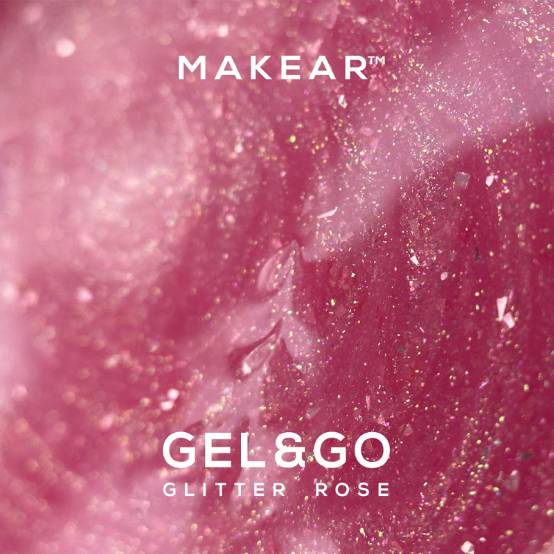 Rose Glitter - Builder Gel&Go 15ml MAKEAR-MAKEAR-Double Beauty Shop