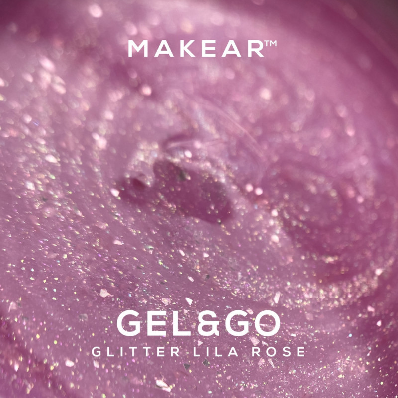 Lila Rose Glitter - Builder Gel&Go 15ml MAKEAR-GEL-Double Beauty Shop