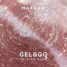 Nude Glitter - Builder Gel&Go 15ml MAKEAR