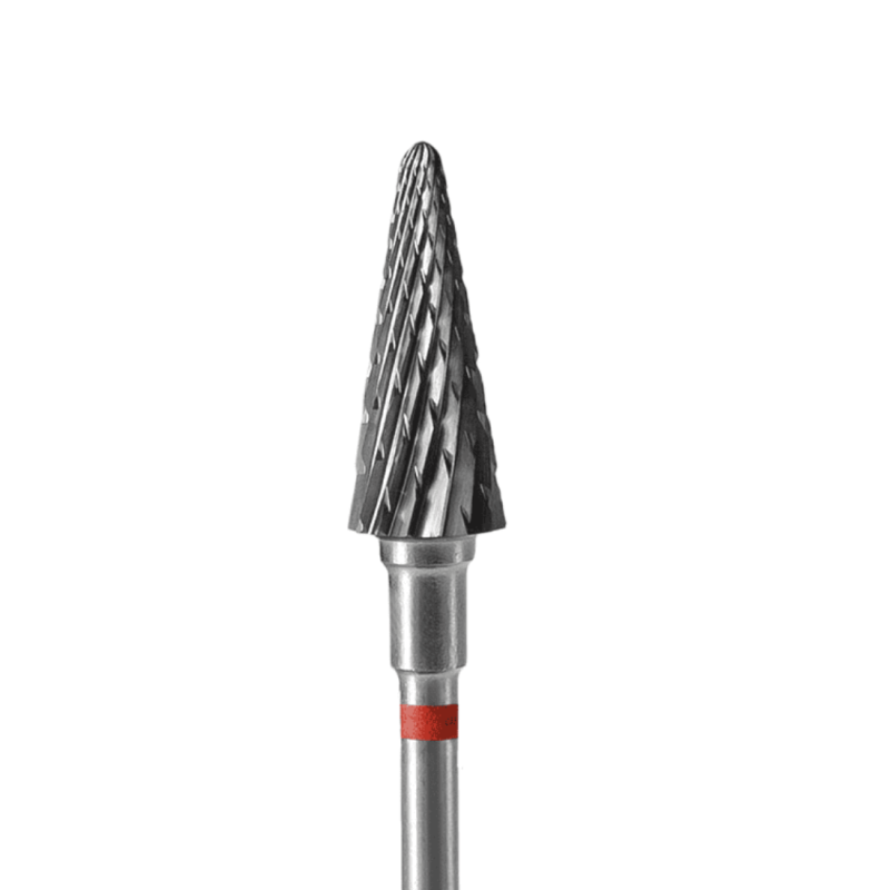 Hartmetall 6,0mm Konus rot Fräseraufsatz STALEKS-Hartmetallfräser-Double Beauty Shop