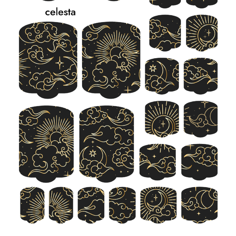 Nagelfolie Celesta - PEDIKÜRE Nail Wraps by Provocative Nails
