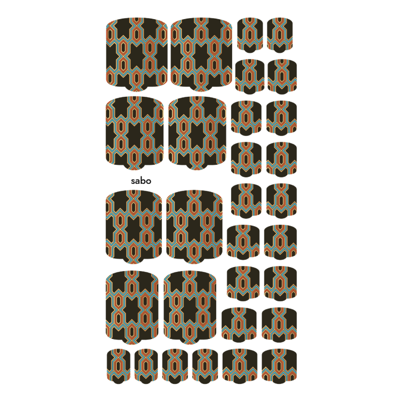 Nagelfolie Sabo - PEDIKÜRE Nail Wraps by Provocative Nails-NAIL WRAPS SELBSTKLEBEND-Double Beauty Shop