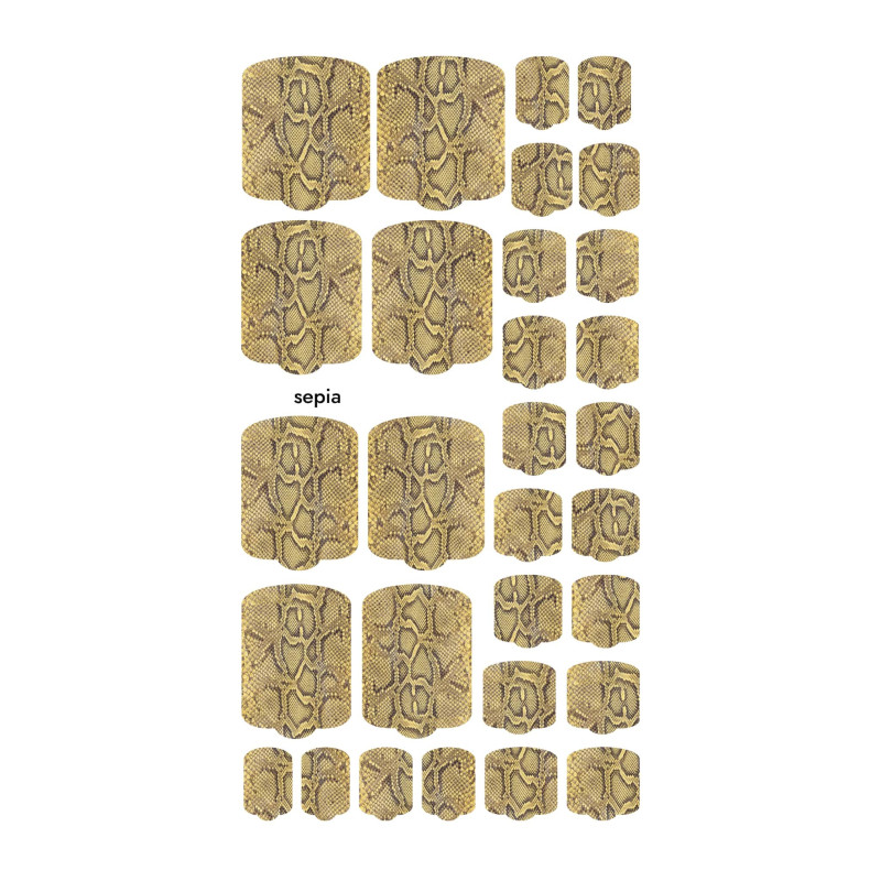 Nagelfolie Sepia - PEDIKÜRE Nail Wraps by Provocative Nails-NAIL WRAPS SELBSTKLEBEND-Double Beauty Shop