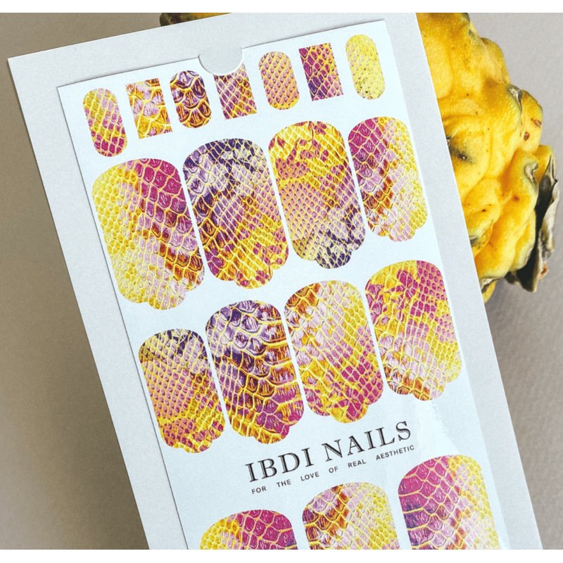 09 NEON PYTHON - Nail Wraps IBDI Nails-NAIL WRAPS SELBSTKLEBEND-Double Beauty Shop