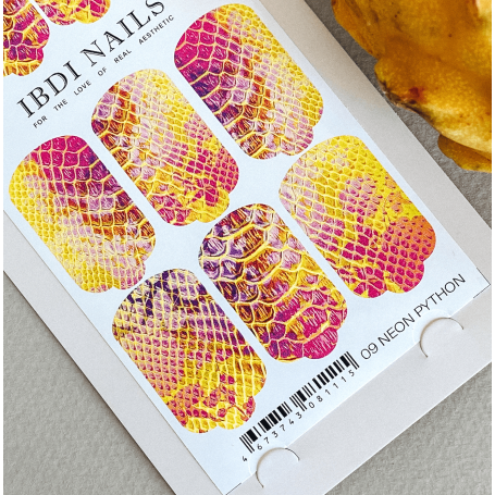 09 NEON PYTHON - Nail Wraps IBDI Nails