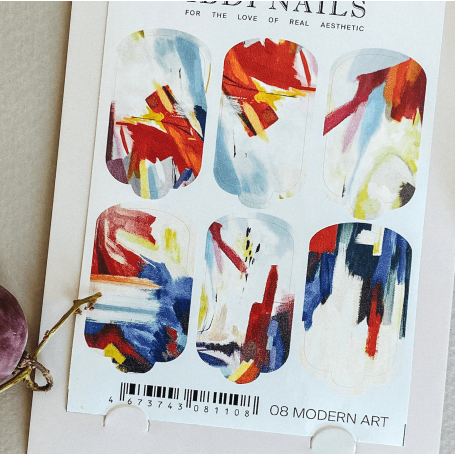 08 MODERN ART - Nail Wraps IBDI Nails
