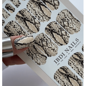 06 EXOTIC PYTHON - Nail Wraps IBDI Nails