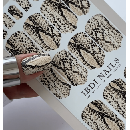 06 EXOTIC PYTHON - Nail Wraps IBDI Nails