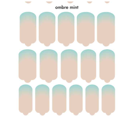 Nagelfolie Ombre mint - Nail Wraps by Provocative Nails