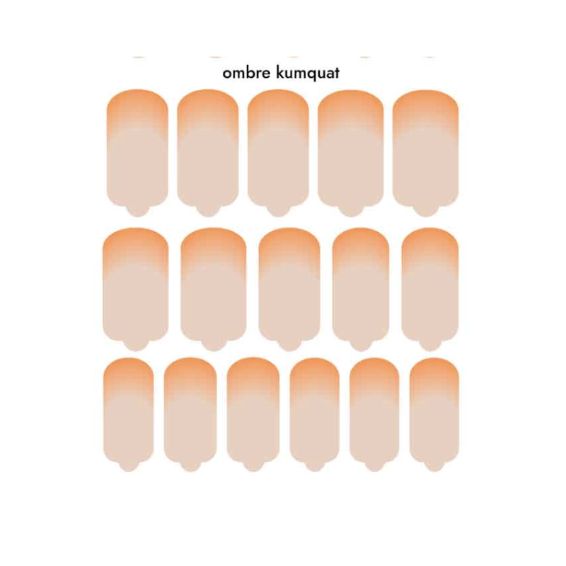 Nagelfolie Ombre kumquat - Nail Wraps by Provocative Nails-NAIL WRAPS SELBSTKLEBEND-Double Beauty Shop