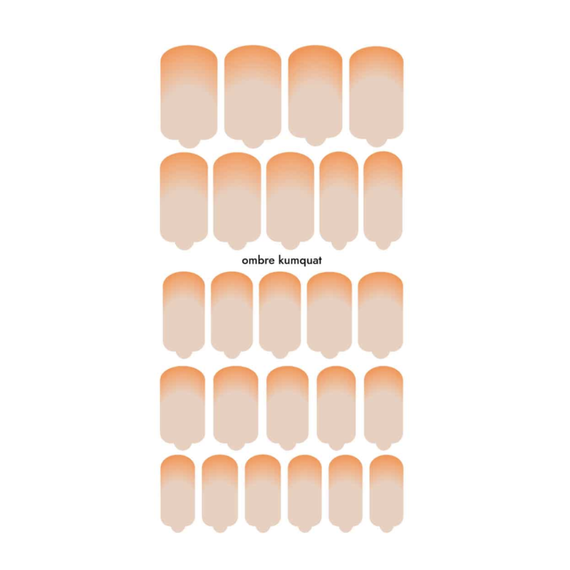 Nagelfolie Ombre kumquat - Nail Wraps by Provocative Nails-NAIL WRAPS SELBSTKLEBEND-Double Beauty Shop