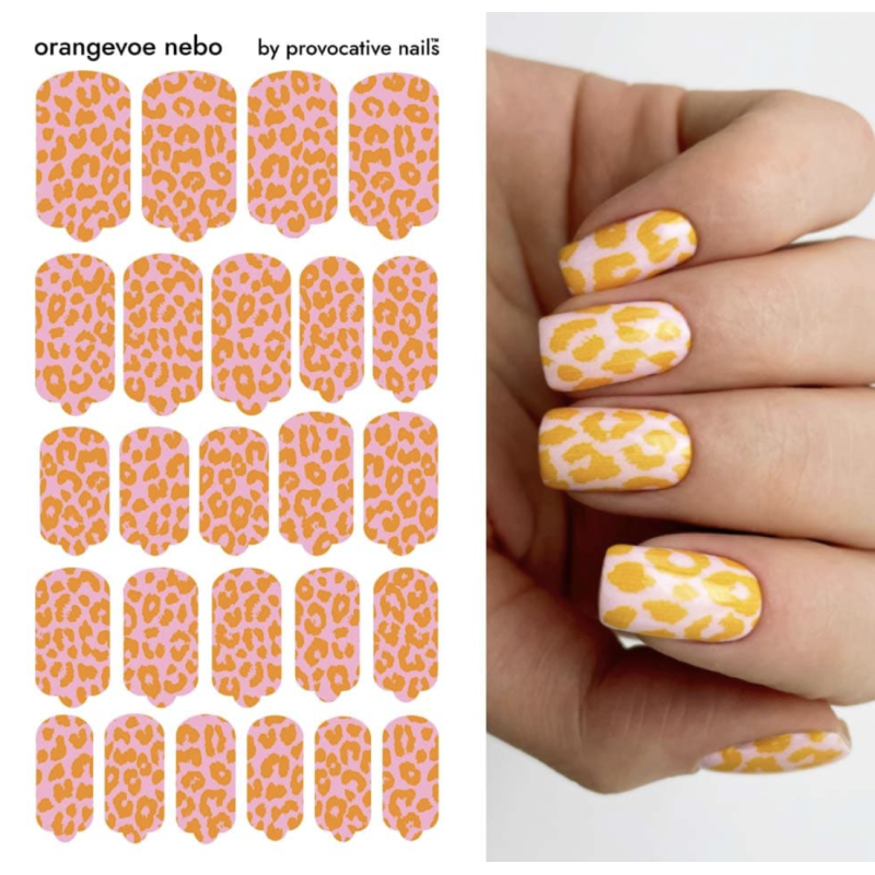 Nagelfolie Orange sky (orangevoe nebo) - Nail Wraps by Provocative Nails-NAIL WRAPS SELBSTKLEBEND-Double Beauty Shop
