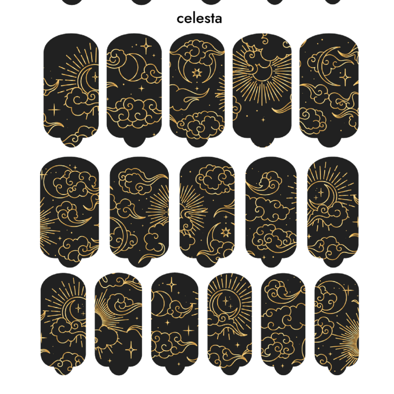 Nagelfolie Celesta - Nail Wraps by Provocative Nails-NAIL WRAPS SELBSTKLEBEND-Double Beauty Shop