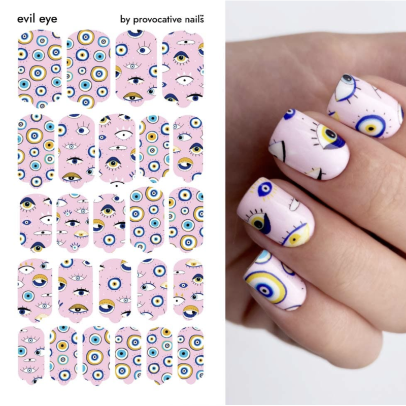 Nagelfolie Evil Eye - Nail Wraps by Provocative Nails-NAIL WRAPS SELBSTKLEBEND-Double Beauty Shop