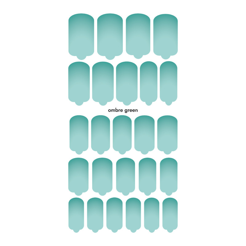 Nagelfolie Ombre green - Nail Wraps by Provocative Nails-NAIL WRAPS SELBSTKLEBEND-Double Beauty Shop