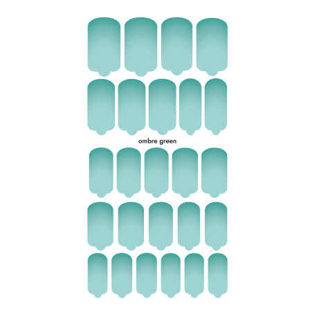 Nagelfolie Ombre green - Nail Wraps by Provocative Nails