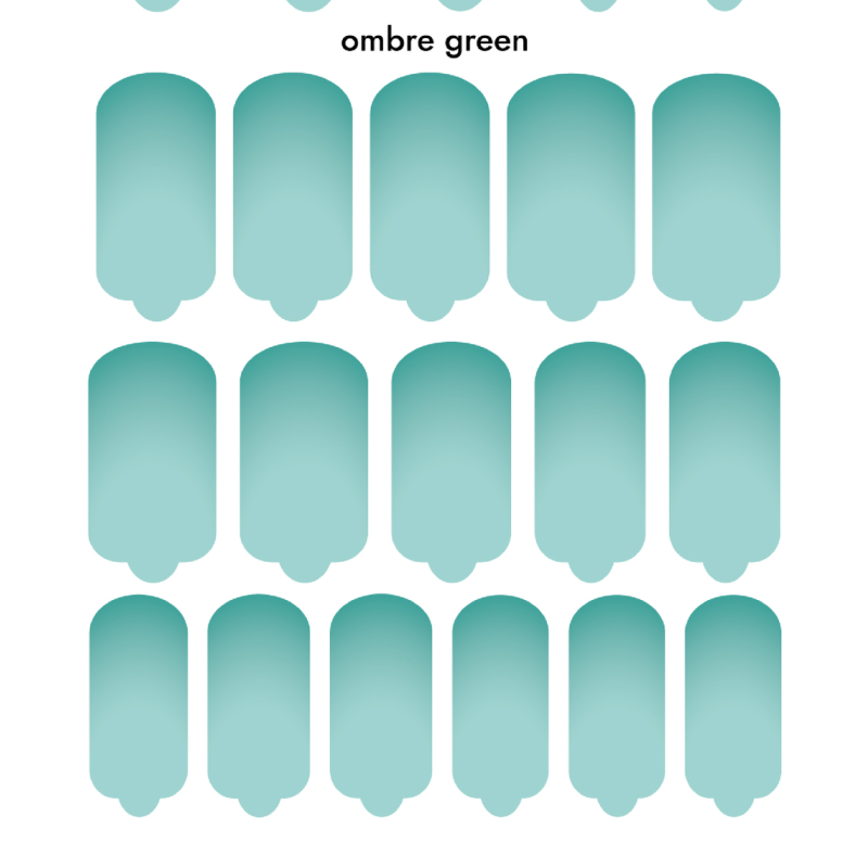 Nagelfolie Ombre green - Nail Wraps by Provocative Nails-NAIL WRAPS SELBSTKLEBEND-Double Beauty Shop
