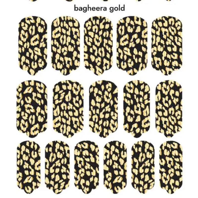 Nagelfolie Bagheera gold - Nail Wraps by Provocative Nails-NAIL WRAPS SELBSTKLEBEND-Double Beauty Shop