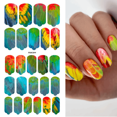 Nagelfolie Macaw - Nail Wraps by Provocative Nails