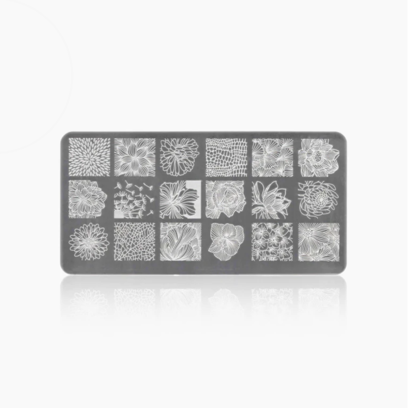 01 FLOWERS - Stamping Schablone ECLAIR-ALLE SCHABLONEN-Double Beauty Shop