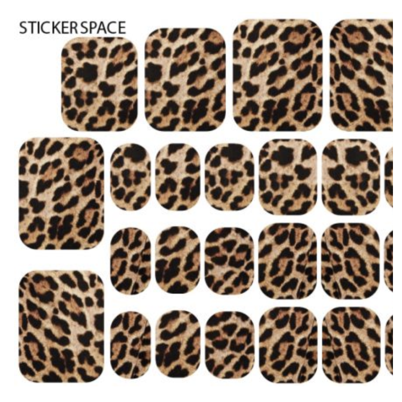 Leopard - PEDIKÜRE Nail Wraps StickerSpace-NAIL WRAPS SELBSTKLEBEND-Double Beauty Shop