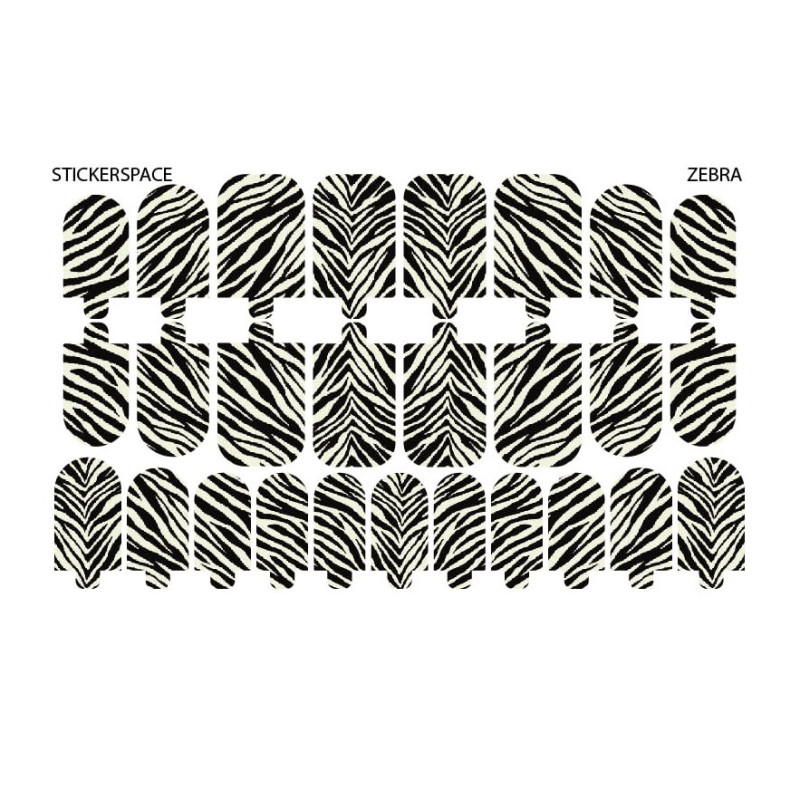 Zebra - Nail Wraps StickerSpace-NAIL WRAPS SELBSTKLEBEND-Double Beauty Shop