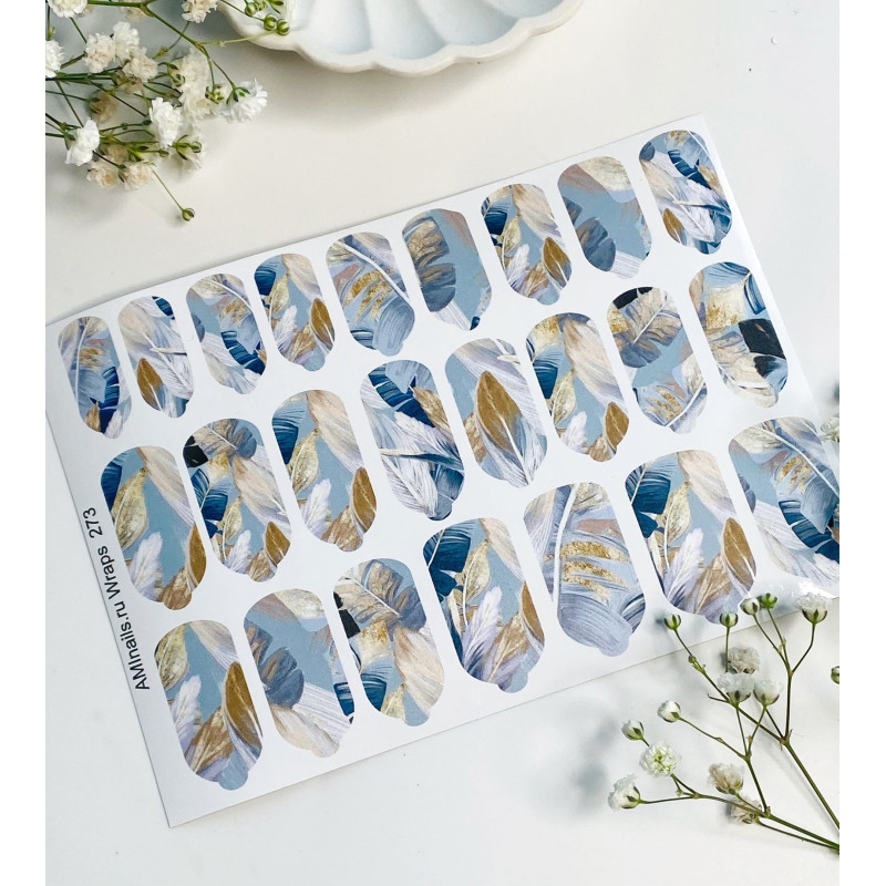 Nagelfolie 273 Nail Wraps für Maniküre AMINAILS-NAIL WRAPS SELBSTKLEBEND-Double Beauty Shop