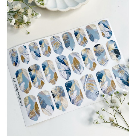 Nagelfolie 273 Nail Wraps für Maniküre AMINAILS