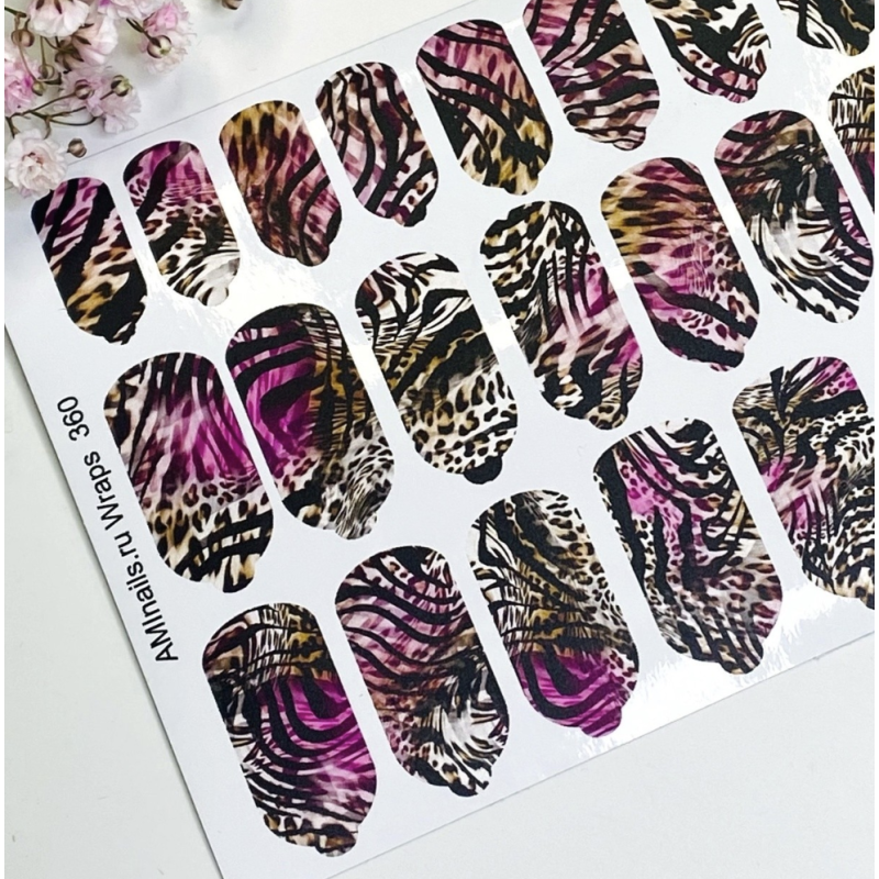 Nagelfolie 360 Nail Wraps für Maniküre AMINAILS-NAIL WRAPS SELBSTKLEBEND-Double Beauty Shop