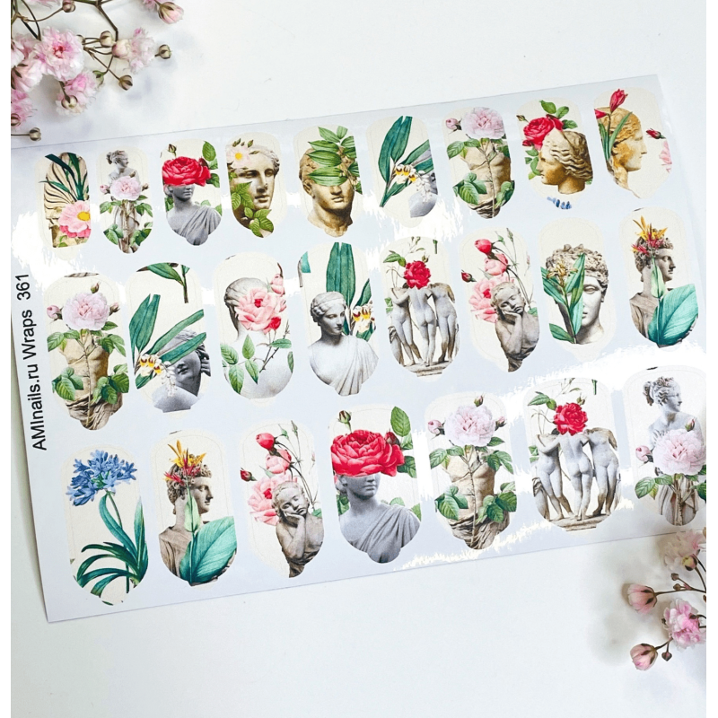 Nagelfolie 361 Nail Wraps für Maniküre AMINAILS-NAIL WRAPS SELBSTKLEBEND-Double Beauty Shop