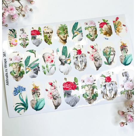 Nagelfolie 361 Nail Wraps für Maniküre AMINAILS