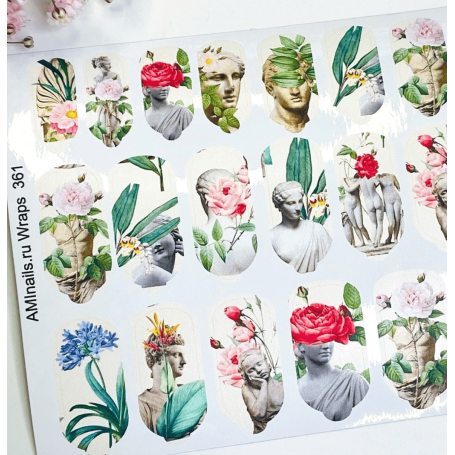 Nagelfolie 361 Nail Wraps für Maniküre AMINAILS