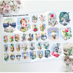 Nagelfolie 362 Nail Wraps für Pediküre AMINAILS 2