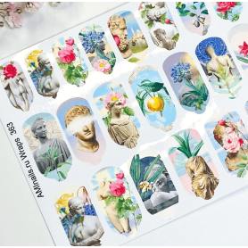 Nagelfolie 363 Nail Wraps für Maniküre AMINAILS