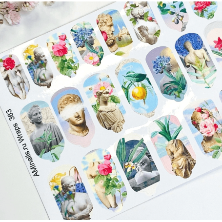 Nagelfolie 363 Nail Wraps für Maniküre AMINAILS