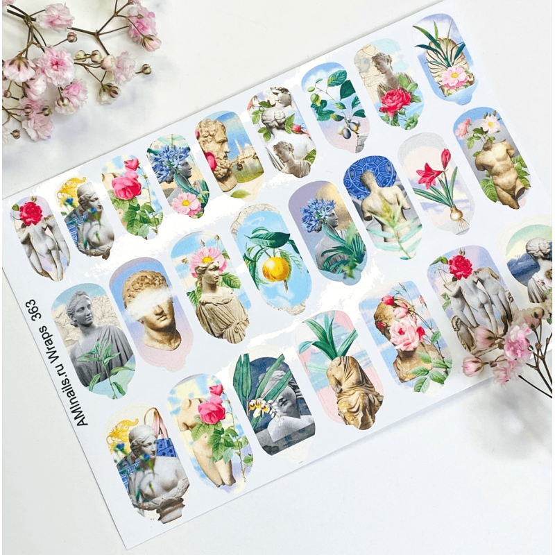 Nagelfolie 363 Nail Wraps für Maniküre AMINAILS-NAIL WRAPS SELBSTKLEBEND-Double Beauty Shop