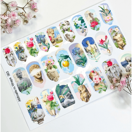 Nagelfolie 363 Nail Wraps für Maniküre AMINAILS