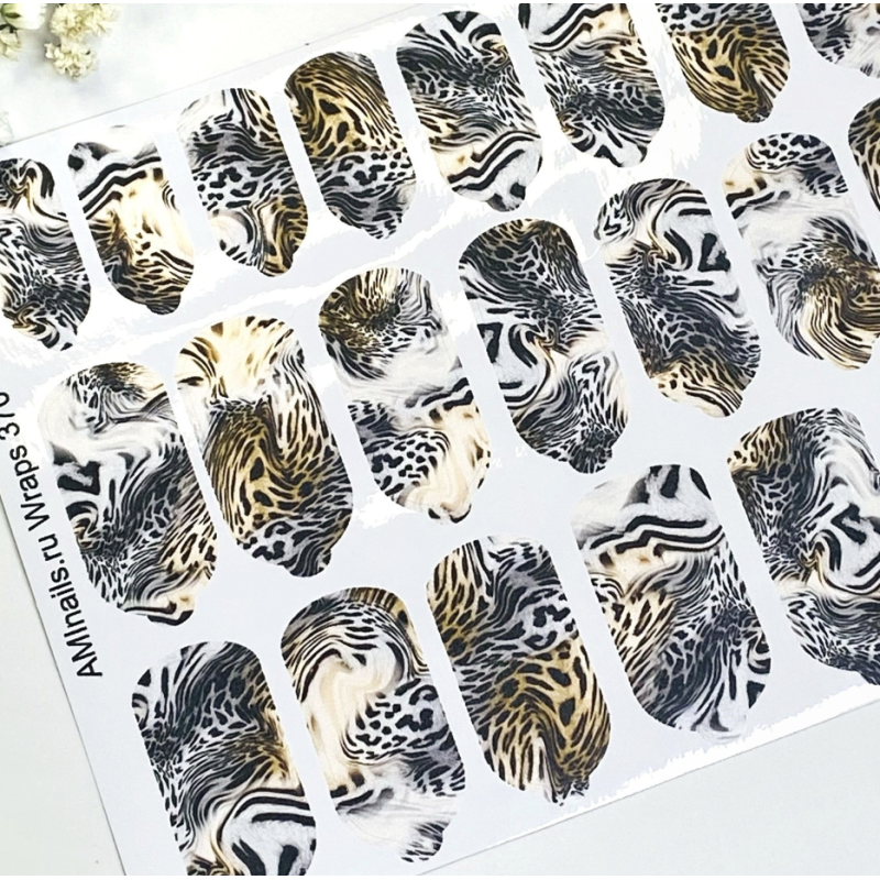 Nagelfolie 370 Nail Wraps für Maniküre AMINAILS-NAIL WRAPS SELBSTKLEBEND-Double Beauty Shop