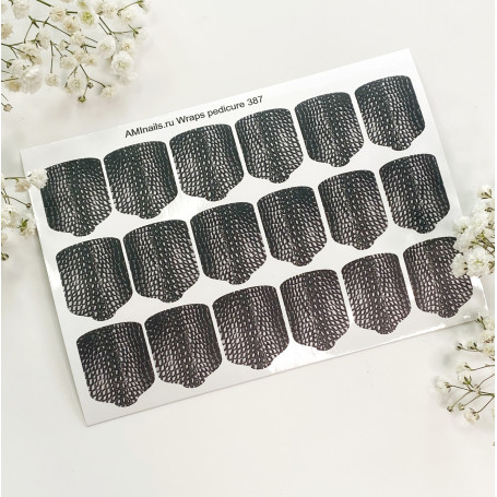 Nagelfolie 387 Nail Wraps für Pediküre AMINAILS