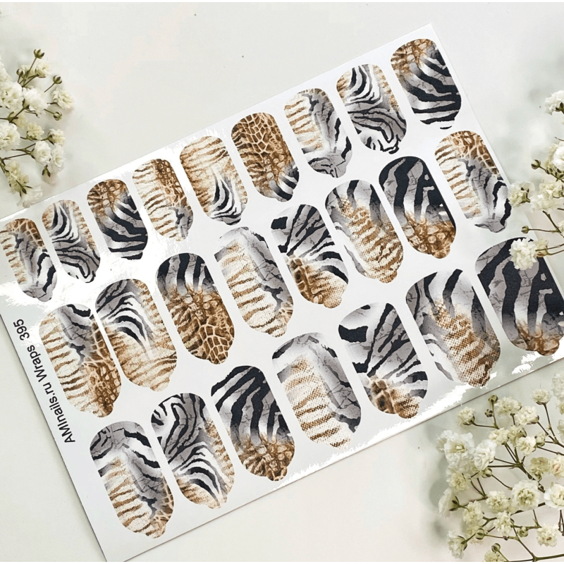 Nagelfolie 395 Nail Wraps für Maniküre AMINAILS-NAIL WRAPS SELBSTKLEBEND-Double Beauty Shop