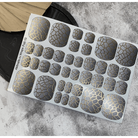 Nagelfolie 10 Foil Nail Wraps für Pediküre AMINAILS 2