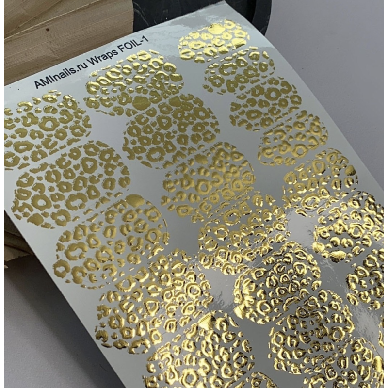 Nagelfolie 01 Foil Nail Wraps für Maniküre AMINAILS-NAIL WRAPS SELBSTKLEBEND-Double Beauty Shop