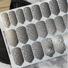 Nagelfolie 08 Foil Nail Wraps für Maniküre AMINAILS